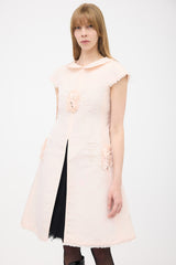 Chanel Spring 2011 Silk Satin Floral Feather Dress