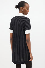 Chanel Spring 2015 Knit Pinstripe Polo Dress