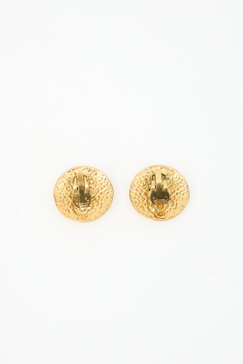 Chanel Spring 1994 CC Clip-On Earrings