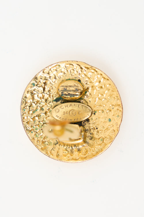 Chanel Spring 1994 CC Clip-On Earrings