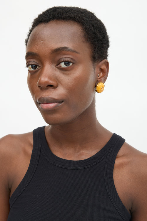 Chanel Spring 1996 Stone CC Single Earring