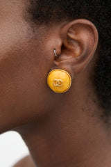 Chanel Spring 1996 Stone CC Single Earring