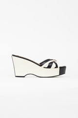 Chanel Spring 2006 Black & Cream Platform Mule