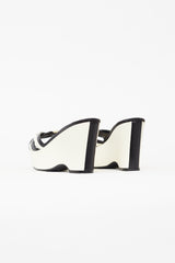 Chanel Spring 2006 Black & Cream Platform Mule
