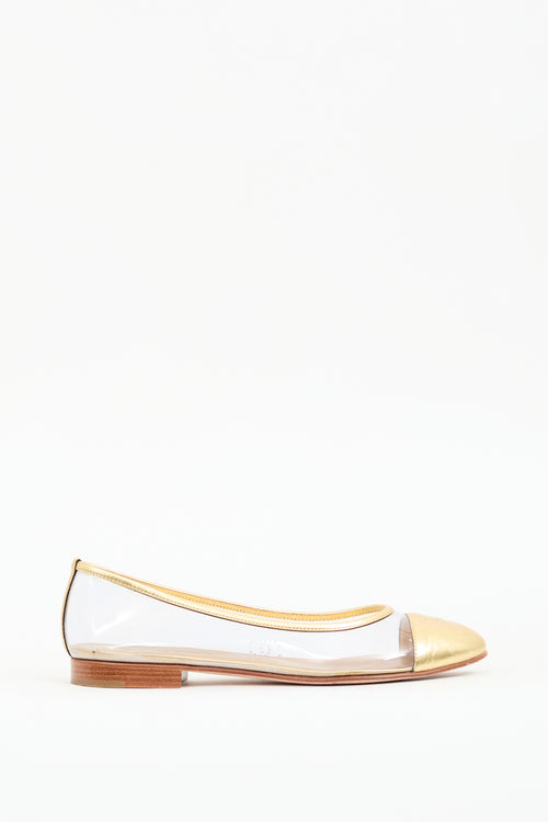 Chanel Spring 2007 Gold & Clear CC Flat