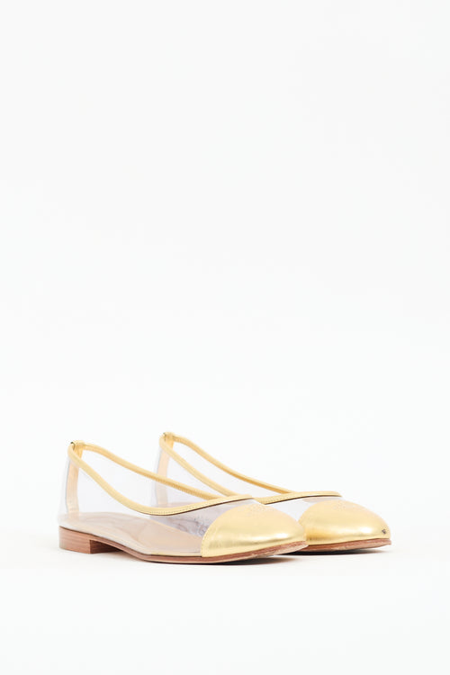 Chanel Spring 2007 Gold & Clear CC Flat