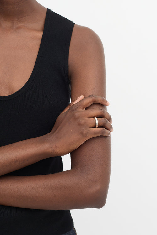 Chanel Sterling Silver Logo Ring