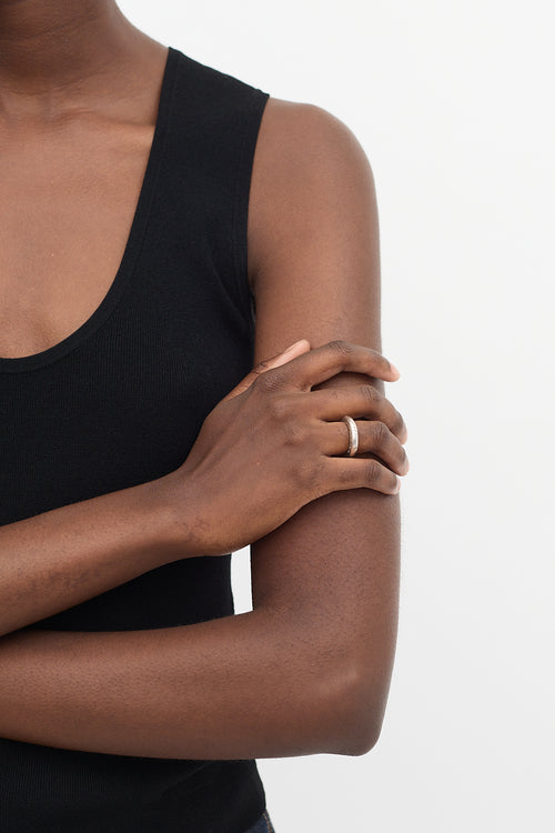 Chanel Sterling Silver Logo Ring