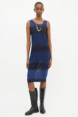 Chanel Striped Sleeveless Knit Dress