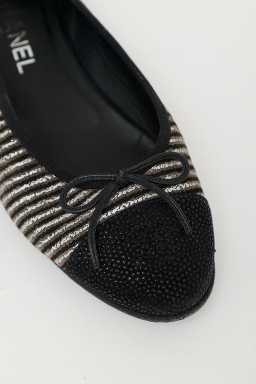 Chanel Suede CC Ballet Flat