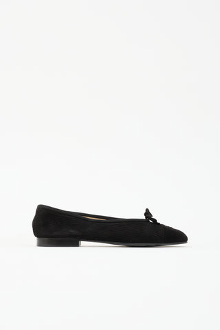 Chanel Suede CC Ballet Flat
