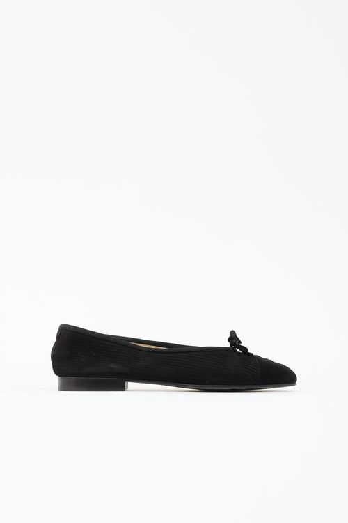 Chanel Suede CC Ballet Flat