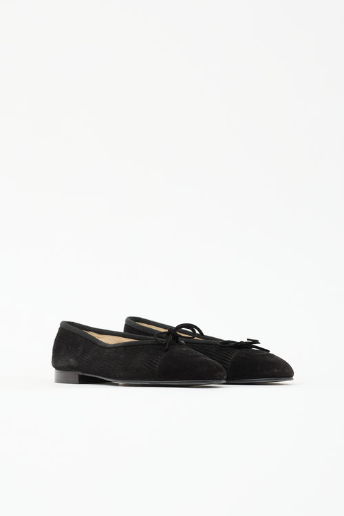 Chanel Suede CC Ballet Flat