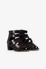 Chanel Suede CC Gladiator Sandal