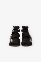 Chanel Suede CC Gladiator Sandal