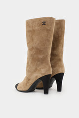 Chanel Suede Gabrielle Coco CC Boot