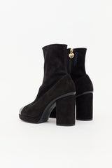 Chanel Suede Logo Ankle Boot