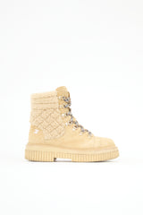 Chanel Suede & Shearling CC Boot