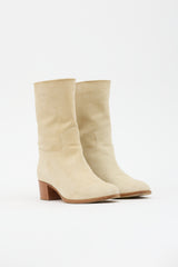 Chanel Suede CC Ankle Boot