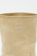 Chanel Suede CC Ankle Boot