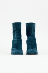Chanel Suede CC Ankle Boot