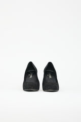Chanel Suede Faux Pearl Pump