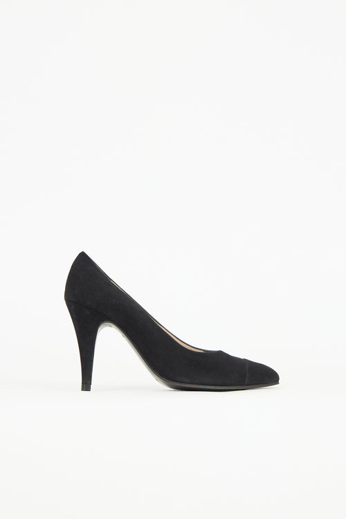 Chanel Suede Pointed Toe Pump