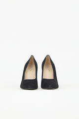 Chanel Suede Pointed Toe Pump
