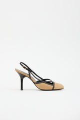 Chanel Suede & Patent Slingback Heel