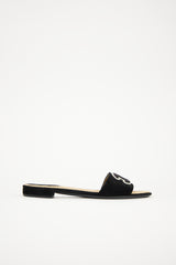 Chanel Suede & Terry CC Slide