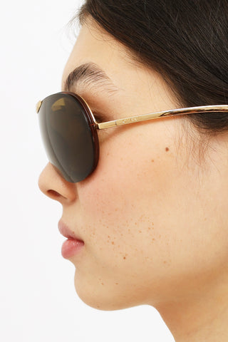 Chanel Brown Shield 6006 Sunglasses