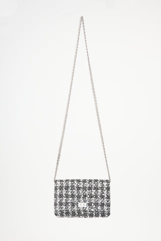 Chanel 2019 Quilted Tweed Mini 2.55 Flap Bag