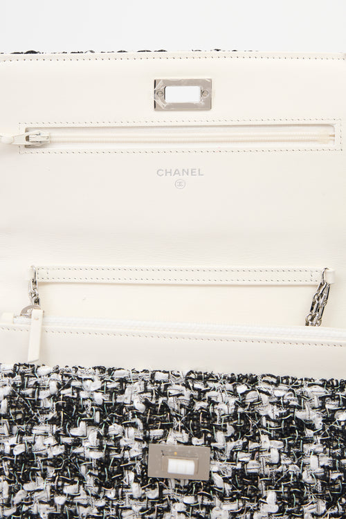 Chanel 2019 Quilted Tweed Mini 2.55 Flap Bag