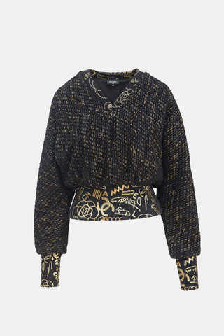 Chanel Pre-Fall 2019 Tweed Graffiti Sweater