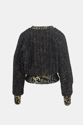 Chanel Pre-Fall 2019 Tweed Graffiti Sweater