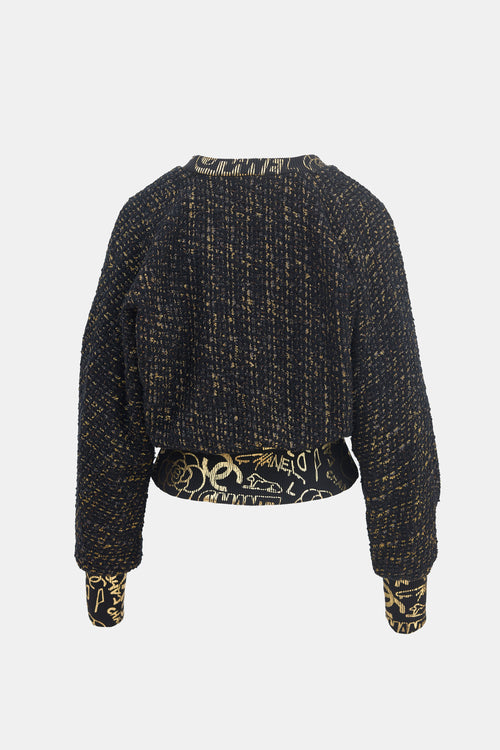 Chanel Pre-Fall 2019 Tweed Graffiti Sweater