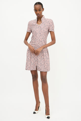 Chanel Tweed Stand Collar Dress