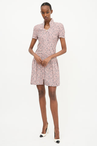 Chanel Tweed Stand Collar Dress