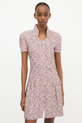 Chanel Tweed Stand Collar Dress