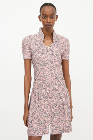 Chanel Tweed Stand Collar Dress