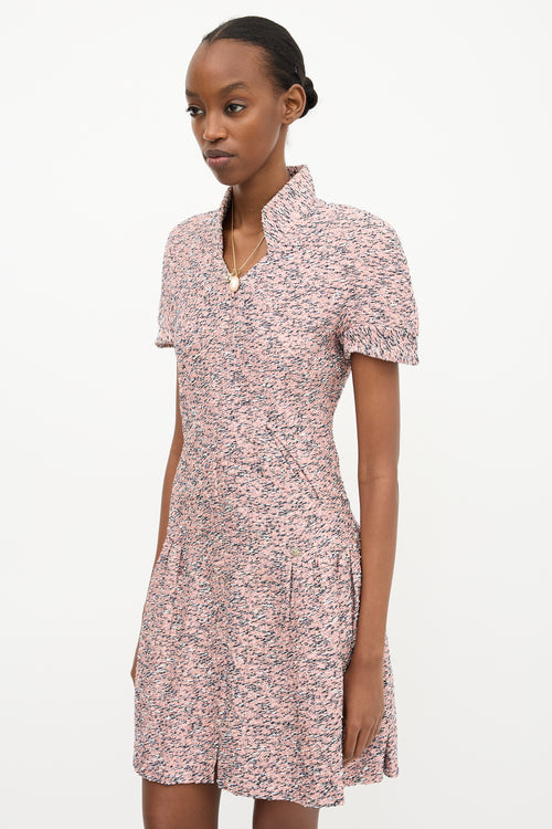 Chanel Tweed Stand Collar Dress