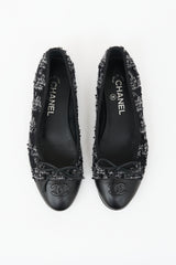 Chanel Tweed CC Ballet Flat