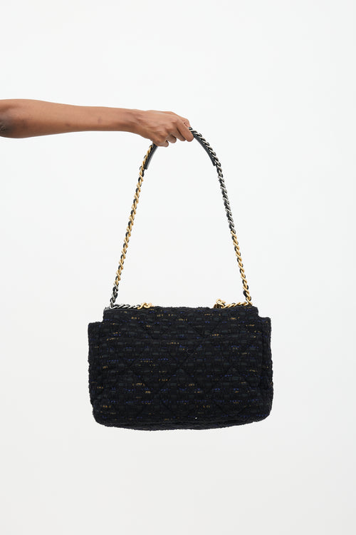 Chanel Tweed Maxi 19 Flap Bag