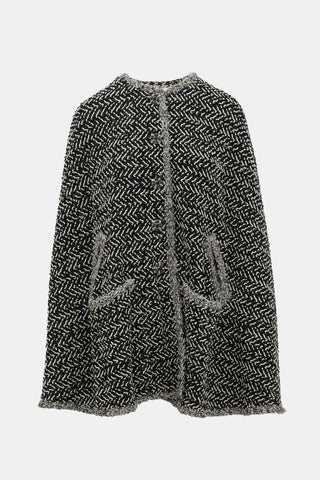 Chanel Tweed Patterned Cape