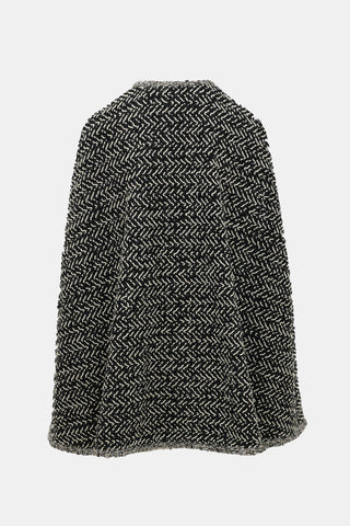 Chanel Tweed Patterned Cape