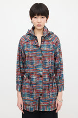 Chanel Tweed Print Windbreaker Jacket