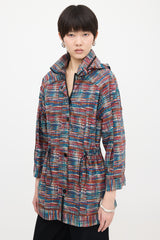 Chanel Tweed Print Windbreaker Jacket