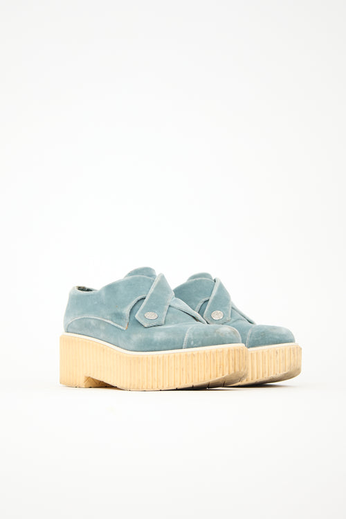 Chanel Velvet Platform Loafer