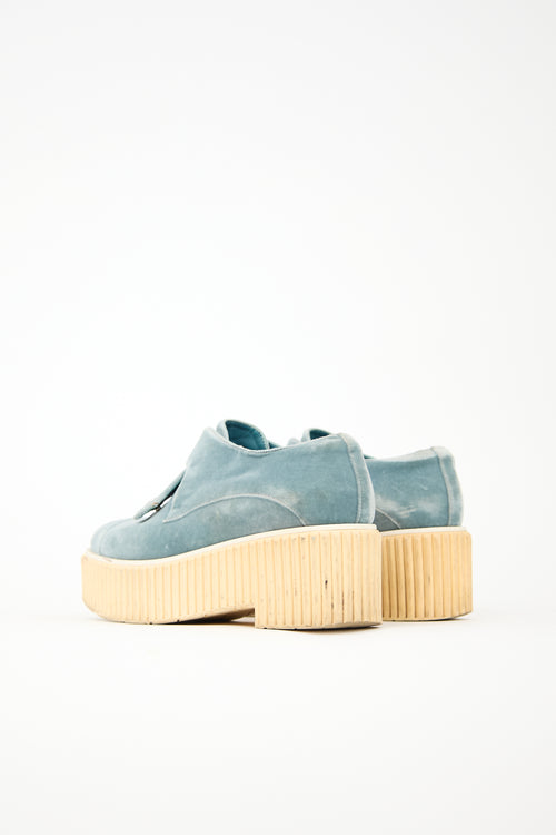 Chanel Velvet Platform Loafer