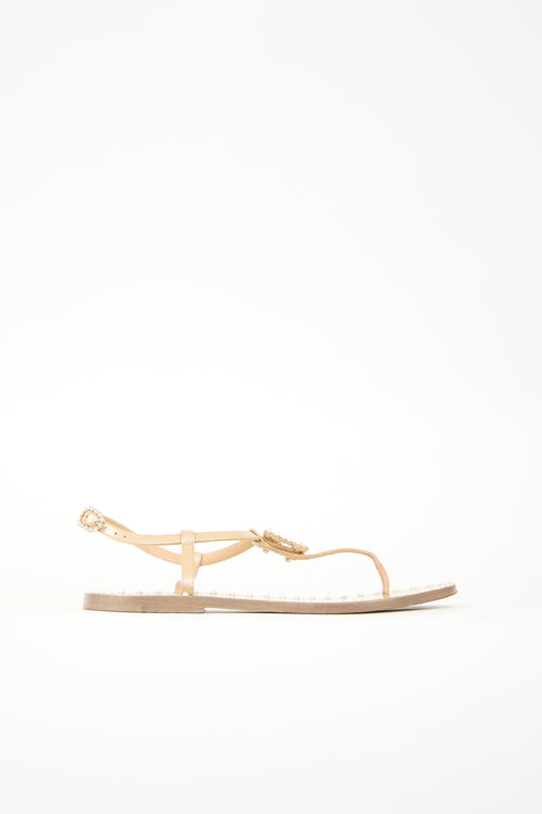 Chanel Vernis Pearl CC Sandal
